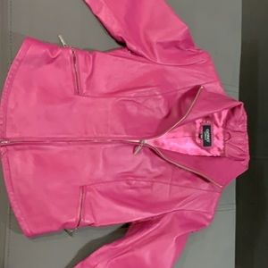Pink leather jacket